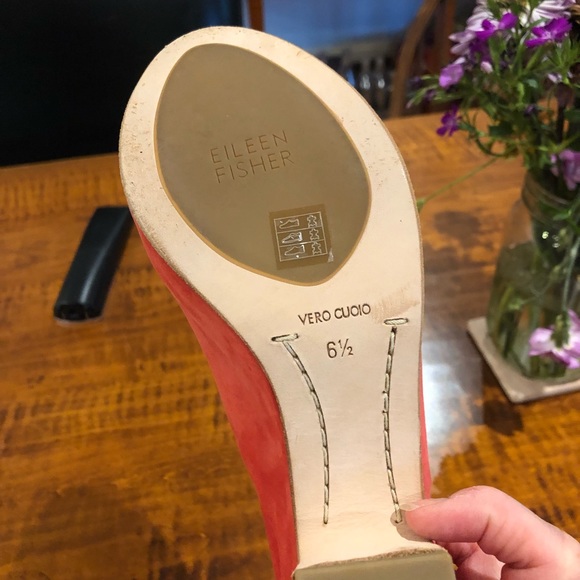 Eileen Fisher suede peep toe sling back shoes - Picture 4 of 6